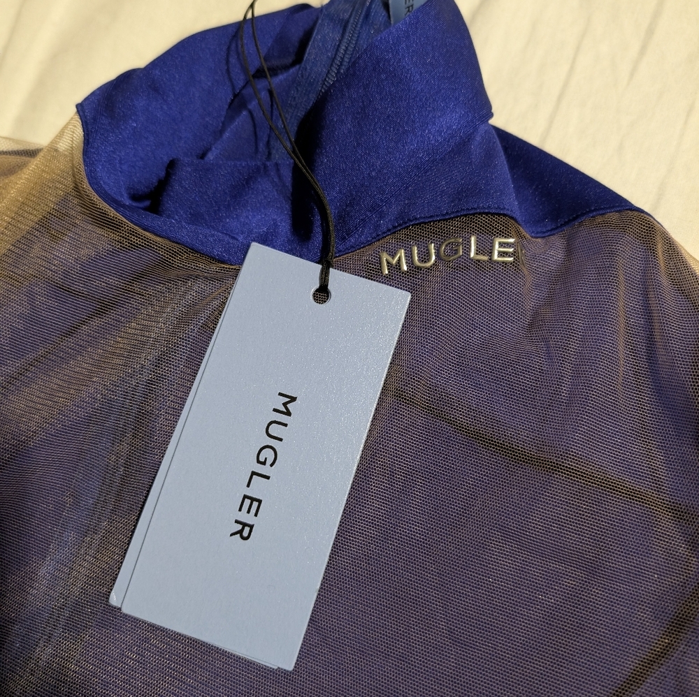 MUGLER  illusion long-sleeve bodysuit